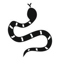 Black and white snake slithering in simple style vector