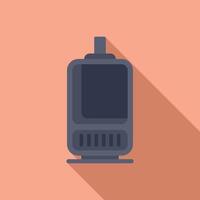 Old mobile phone with buttons casting shadow on pink background vector