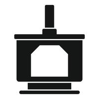Blacksmiths forge working with metal burning icon simple style vector