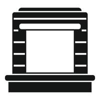 Empty showcase with illumination having place for name and logo vector