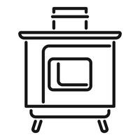 Modern stove with chimney installing for home heating system vector