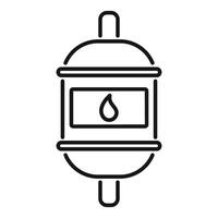 Water filter showing water level indicator icon outline style vector