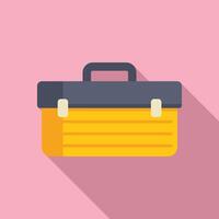 Yellow tool box presenting modern storage solution vector