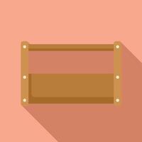 Empty double wall shelf with wooden texture is hanging on the wall vector