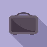 Modern briefcase illustration with long shadow vector