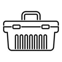 Plastic toolbox with handle for repairing holding tools vector