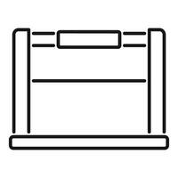 Boxing ring with ropes icon outline style vector