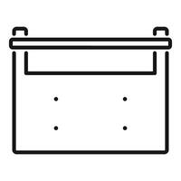 Empty plastic storage container with handle being organized vector