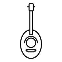 Minimalist icon of a string instrument resembling a lute or oud vector