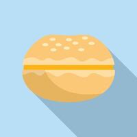 Burger bun cut in half with cheese showing vector