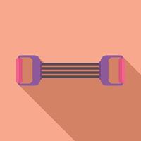 Resistance band expander lying on pink background with long shadow vector