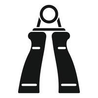Hand grip exerciser using for arm muscle training icon vector