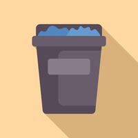 Overflowing trash can illustrating pollution concept vector
