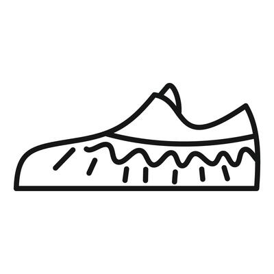 Shoe sole with mud illustrating muddy terrain concept