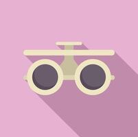 Trial frame showing eye examination using modern equipment vector