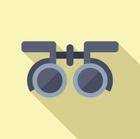 Trial frame showing concept of ophthalmology examination vector
