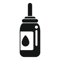 Nose drops bottle icon, simple style vector