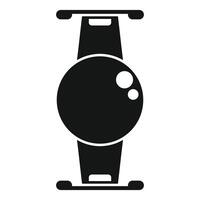 Smart watch showing time in black and white minimalist style vector