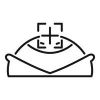 Autonomous self driving vehicle using gps navigation system icon vector