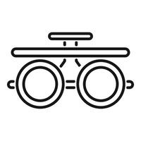 Trial frame optometrist tool for eyesight examination vector