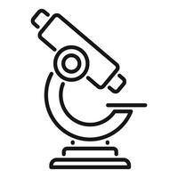 Microscope icon representing scientific experiment and research vector