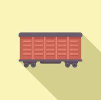 Old empty wagon train wagging on railroad vector