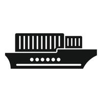 Cargo ship carrying container for delivery service icon vector