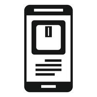 Smartphone is showing parcel tracking app icon vector