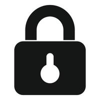 Lock icon showing security and safety concept vector