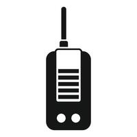 Security guard walkie talkie icon, simple style vector
