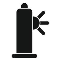 Black silhouette icon of a turnstile gate allowing access vector