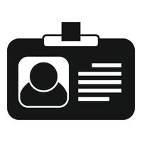 Personal identification card with photo and text is hanging vector