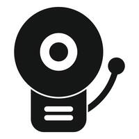Fire alarm icon showing emergency warning system vector