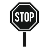 Stop sign standing on a pole showing stop signal vector