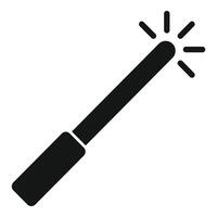 Magic wand spreading sparkles for fantasy conjuring vector