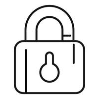 Simple padlock icon representing security and safety concept vector