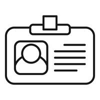 Personal identification showing access card with photo id vector