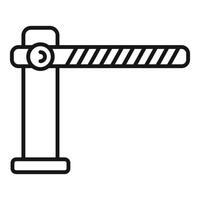 Parking barrier gate automatic entry system access control icon vector