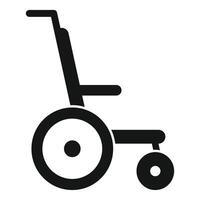 Empty wheelchair standing in profile on white background vector