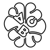 Brain working on a vitamin b complex formula vector