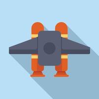 Space shuttle preparing for launch from earth orbit vector