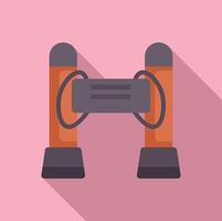 Electric vehicle charging station displaying charging status on a pink background vector