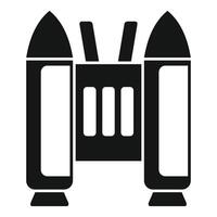 Jetpack with two tanks and three burners for space exploration vector