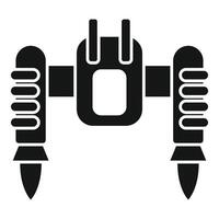Space jetpack with double rocket engine for exploring galaxy vector
