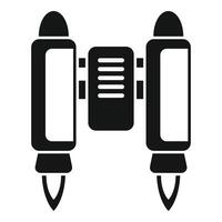 Double jetpack generating thrust for future space exploration vector