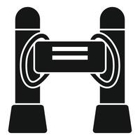 Airport security checkpoint gate limiting access to boarding vector
