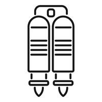 Jetpack with two turbines for personal flying device vector