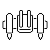 Jetpack with two turbines icon showing personal aerial vehicle vector