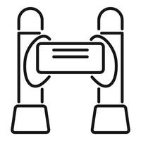 Turnstile allowing one person access to paid event vector