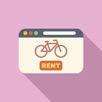 Online bicycle rent website interface for urban commuting vector